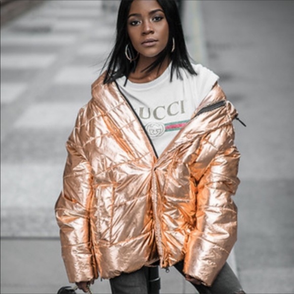 h&m metallic jacket
